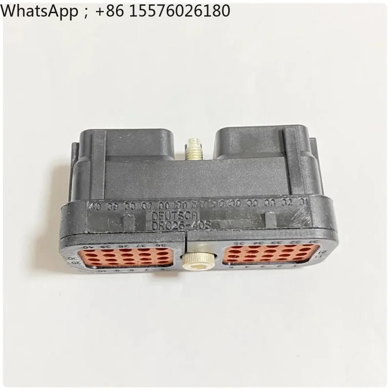 1 x 40Pin female plug DRC26-40SA compatible automotive wiring housing IP68 crimp terminal screw lock black