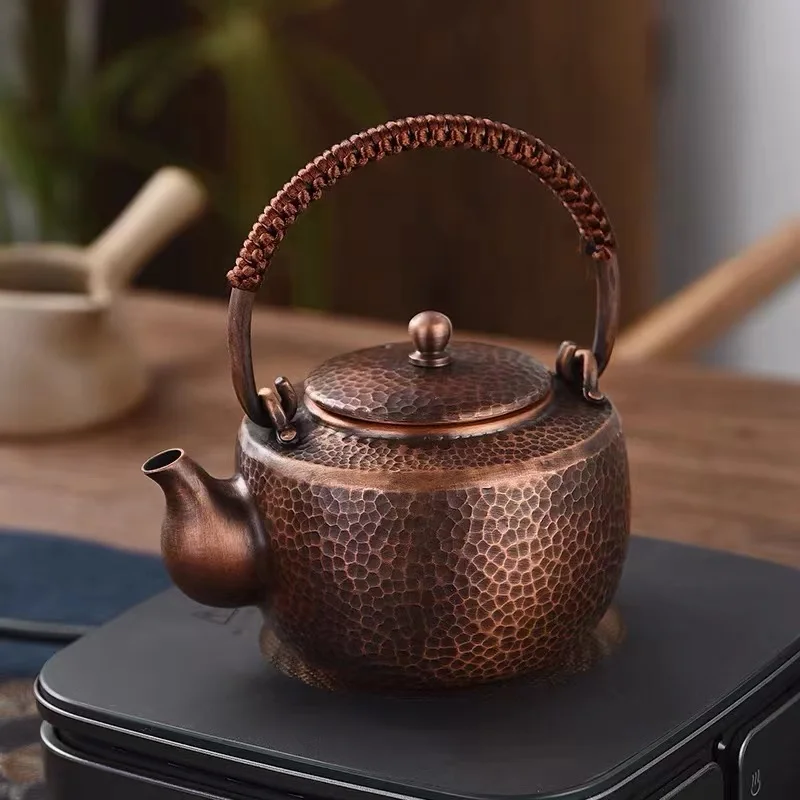 

Pure Copper Tea Kettle, Handmade Teapot, Retro Pot for Kung Fu Tea, 500ml