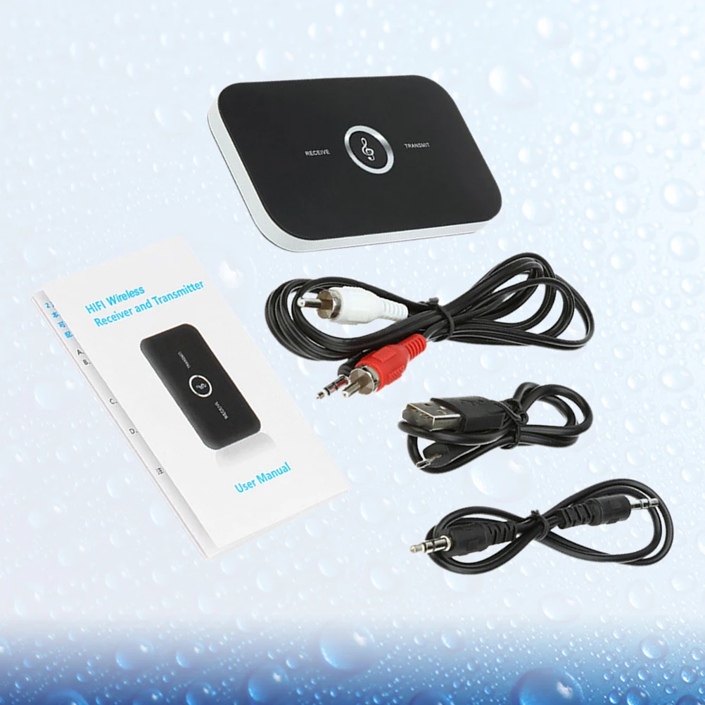 

1 set 1 Set Transmitter Receiver Wireless Audio Adapter For Home Office Stereo Headphone Outdoor Use (Black)