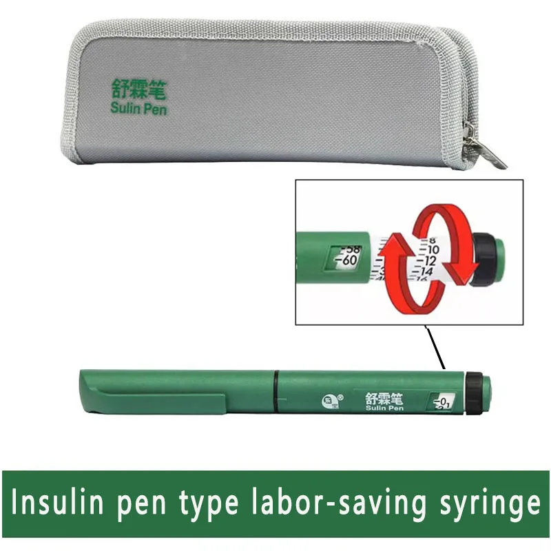 

Универсальная инсулиновая ручка-шприц Sulin 3 мл для инъекций инсулина при диабете, с индикацией уровня глюкозы в крови, 1 ручка, флакон с картриджем 3 мл