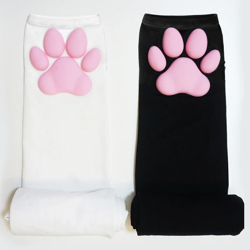 3D Mèo Paw Tay Nắng Nữ Găng Tay Bé Gái Kawaii Dễ Thương Fingerless Pawpads Tay Lolita Cosplay Mèo Móng Vuốt Mitten