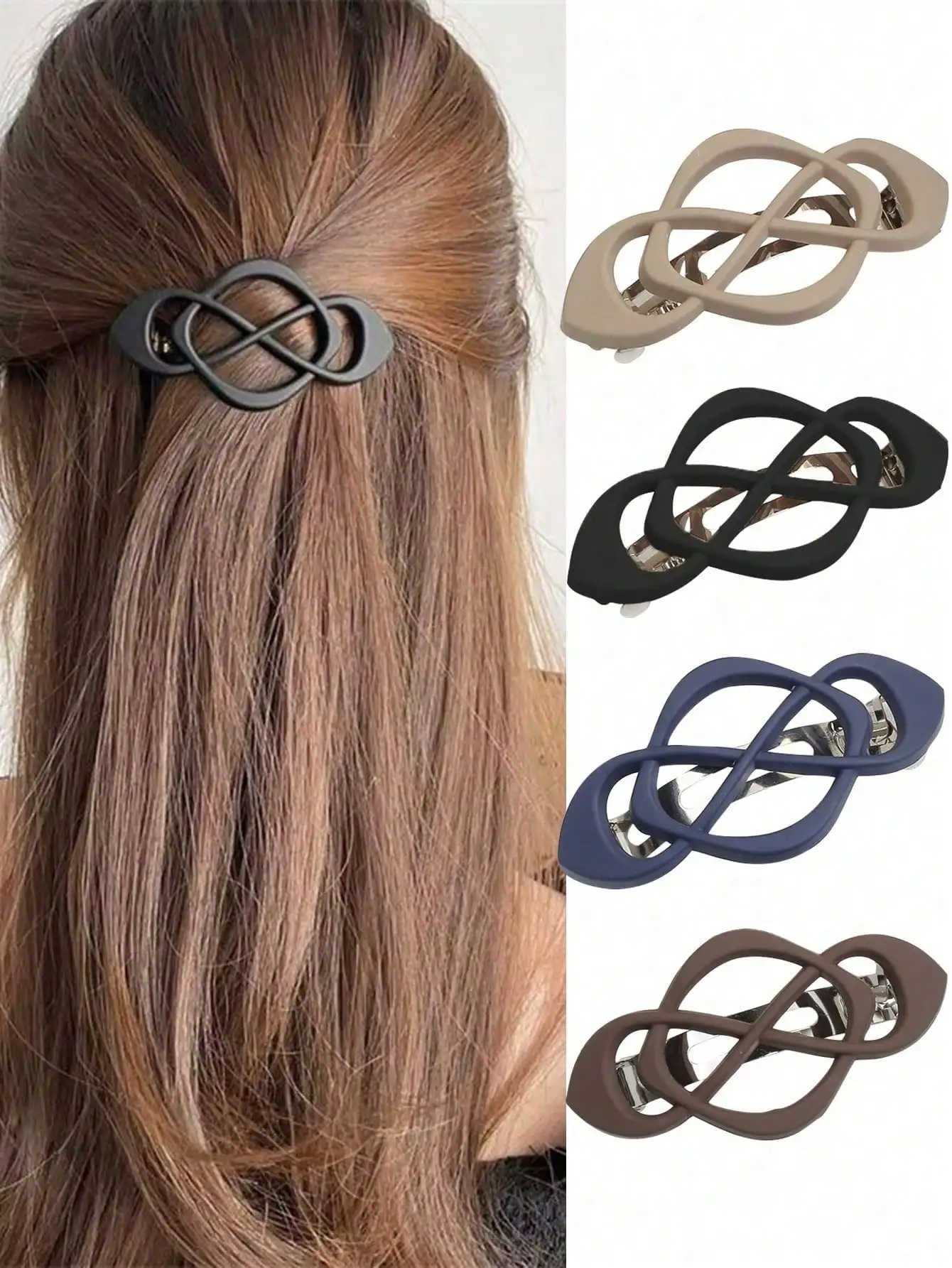 

1pcs Matte Solid Color Half Bun Low Ponytail Elegant Hollow Out Retro Claw Clip Hairpin, Hair Accessory, Claw Clips, Clips For Hair Slide, Hair Claws, Hair Accessories, Head Accessories Casual ABS None