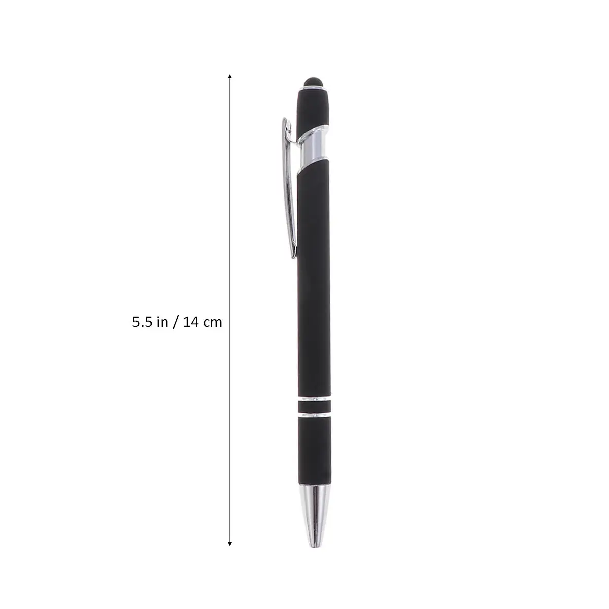 2-in-1 Multi-Function Click Ball Pen Premium Metal Body Smooth Skin-Friendly Surface Transparent Disc Tip for Sensitive