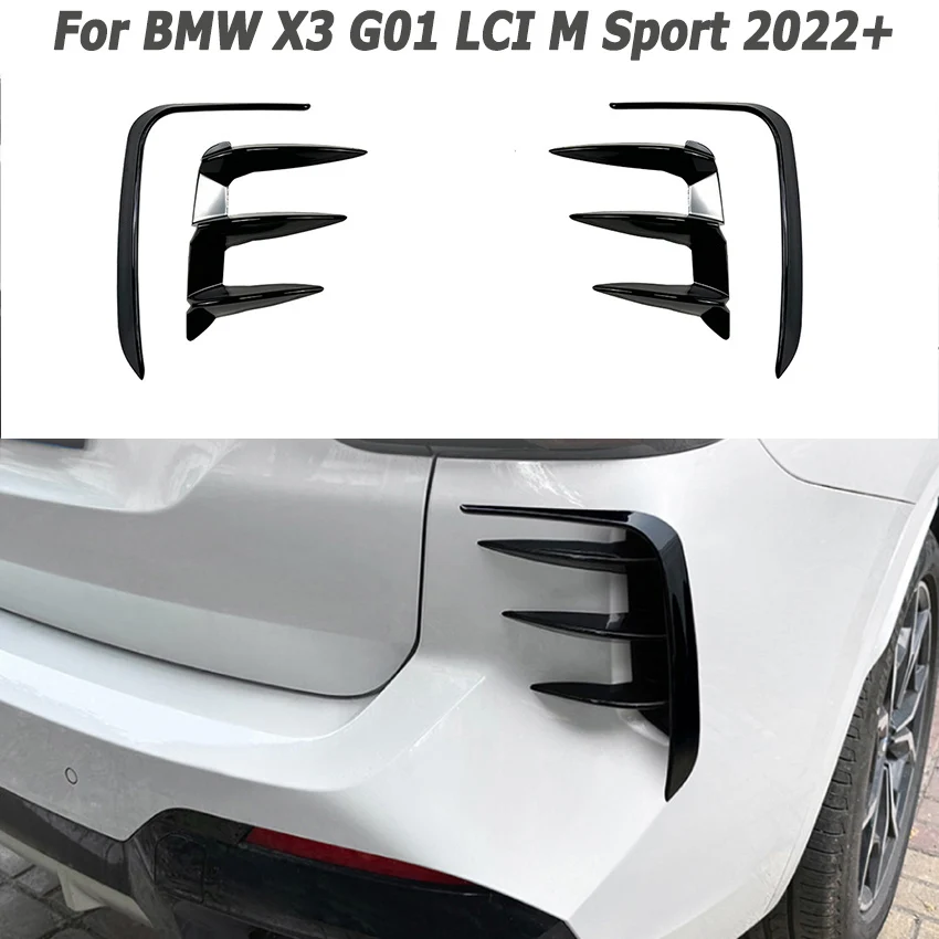 

Car Rear Bumper Splitter for BMW X3 G01 LCI M Sport 2022+ Wind Blade Side Wind Blade Sticker Splitter Auto Aftermarket Parts