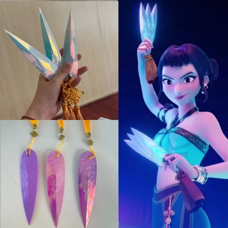 Color láser 3 estilos Huntrix k-pop Zoey Cosplay Kunai accesorios Weaponn carnaval Cos escenario Halloween niñas PROP Navidad gif