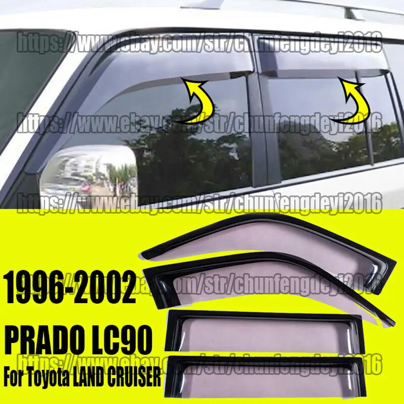 

window visor vent shade guard door visor for toyota land cruiser LC90 3400 96-02