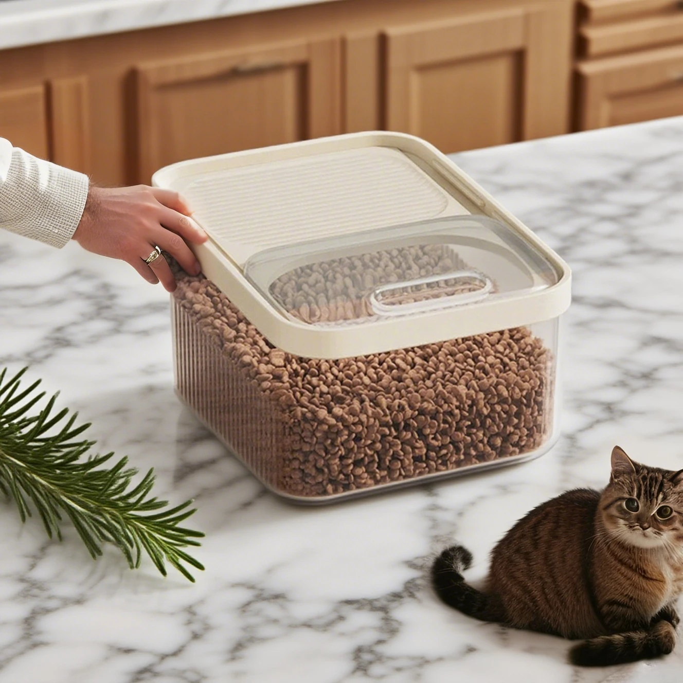 

Dog Food Storage Container With Lid Airtight LargeCapacity MoistureProof Dry Food Grain Box for pet food Storagecoarse cereals