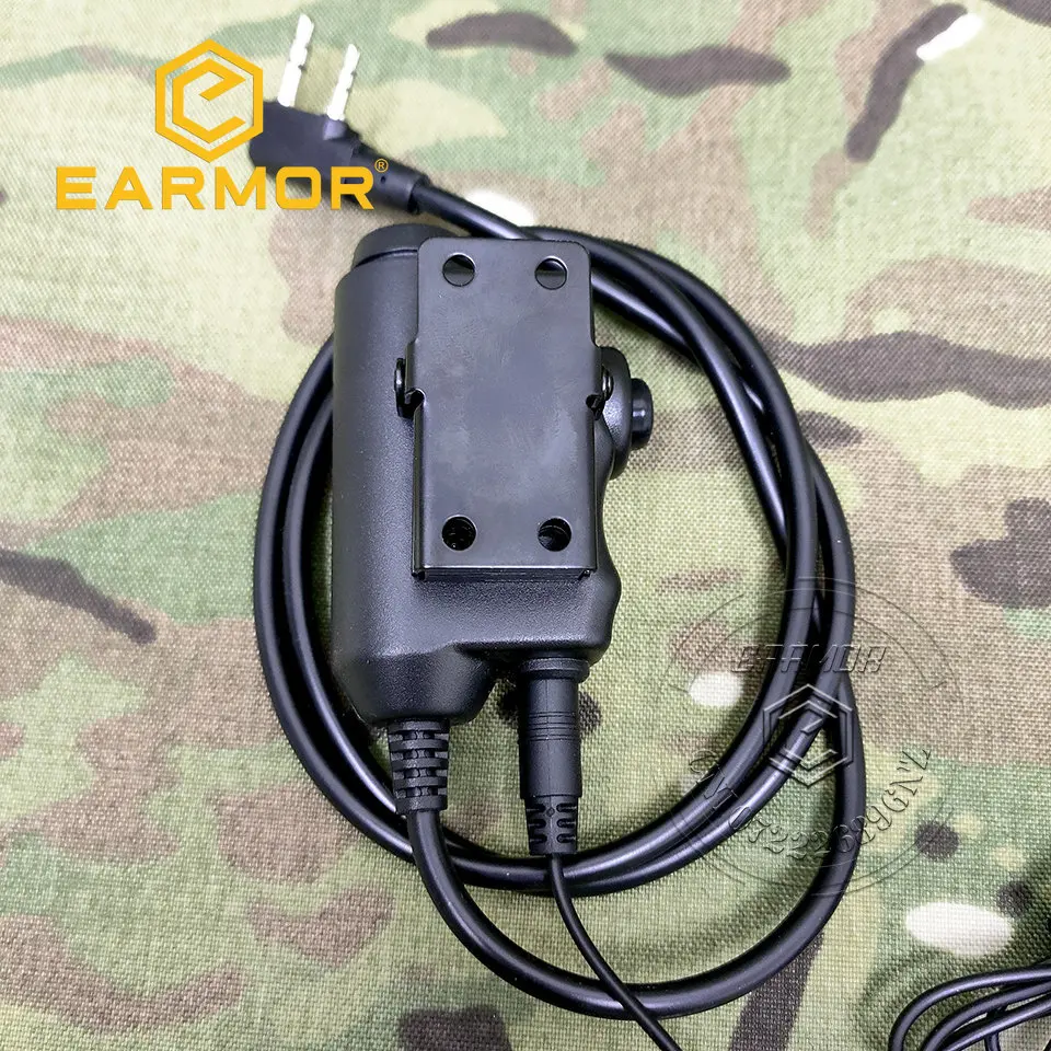 OPSMEN-adaptador Earmor M52 PTT Airsoft, auriculares tácticos PTT Kenwood Midland, ampliar la combinación de botones de línea de dedo