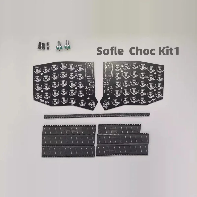 Imagem -03 - Personalizado Soft Choc Split Keyboard Kit Pcb Perfil Baixo Esd Proteção Chips Wireless Acessórios Não Prebuild