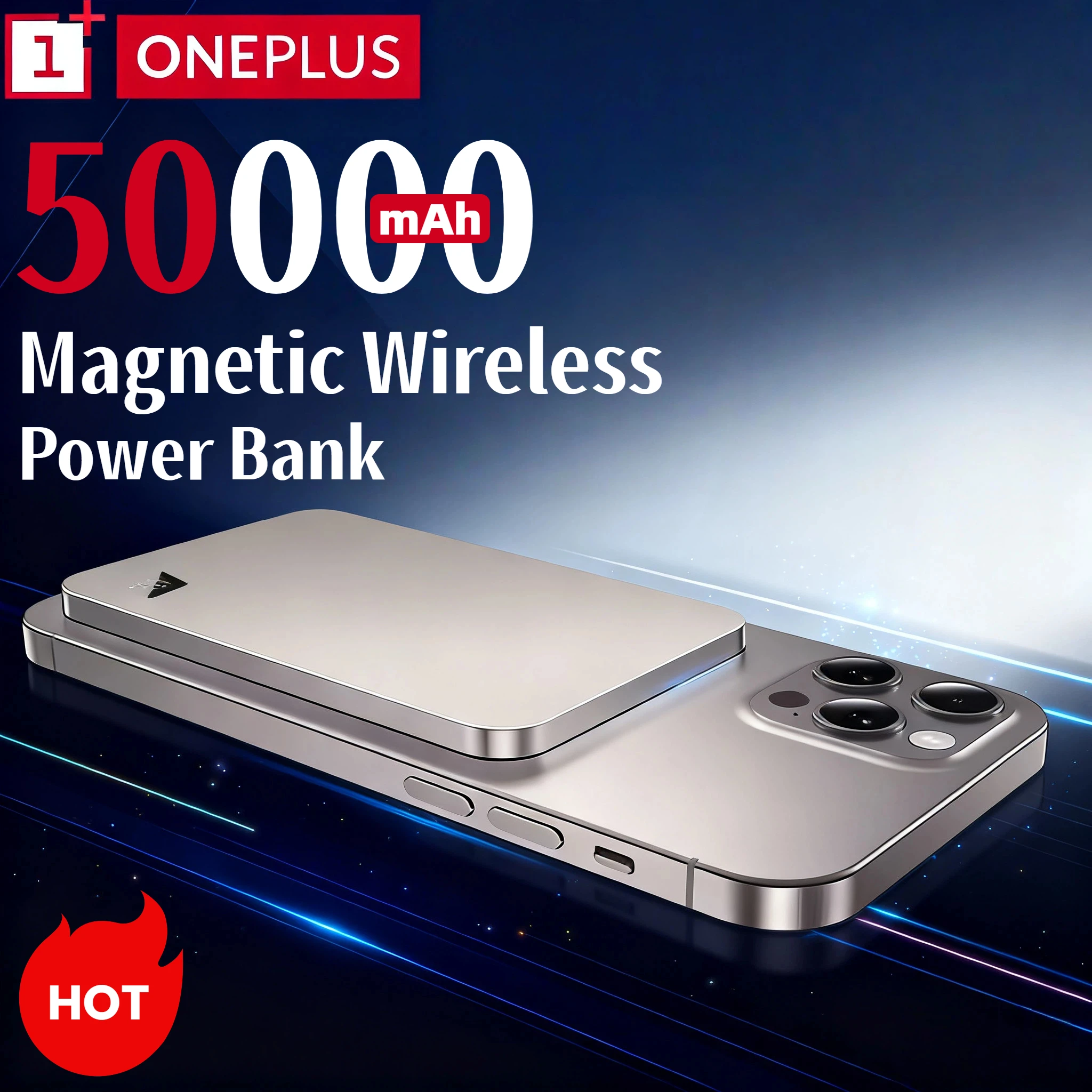 بنك طاقة لاسلكي مغناطيسي بقدرة 100000 مللي أمبير في الساعة من OnePlus PD22.5W بطارية خارجية محمولة سريعة الشحن لهاتف Magsafe لهاتف iPhone وسامسونج #1