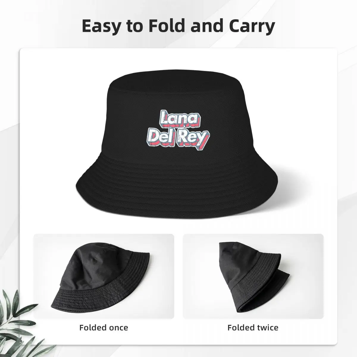 Lana Del Rey Vintage Bucket Hats for Woman Summer Music Field Hat Unique Design Packable for Camping Fishing Hat Dropshipping