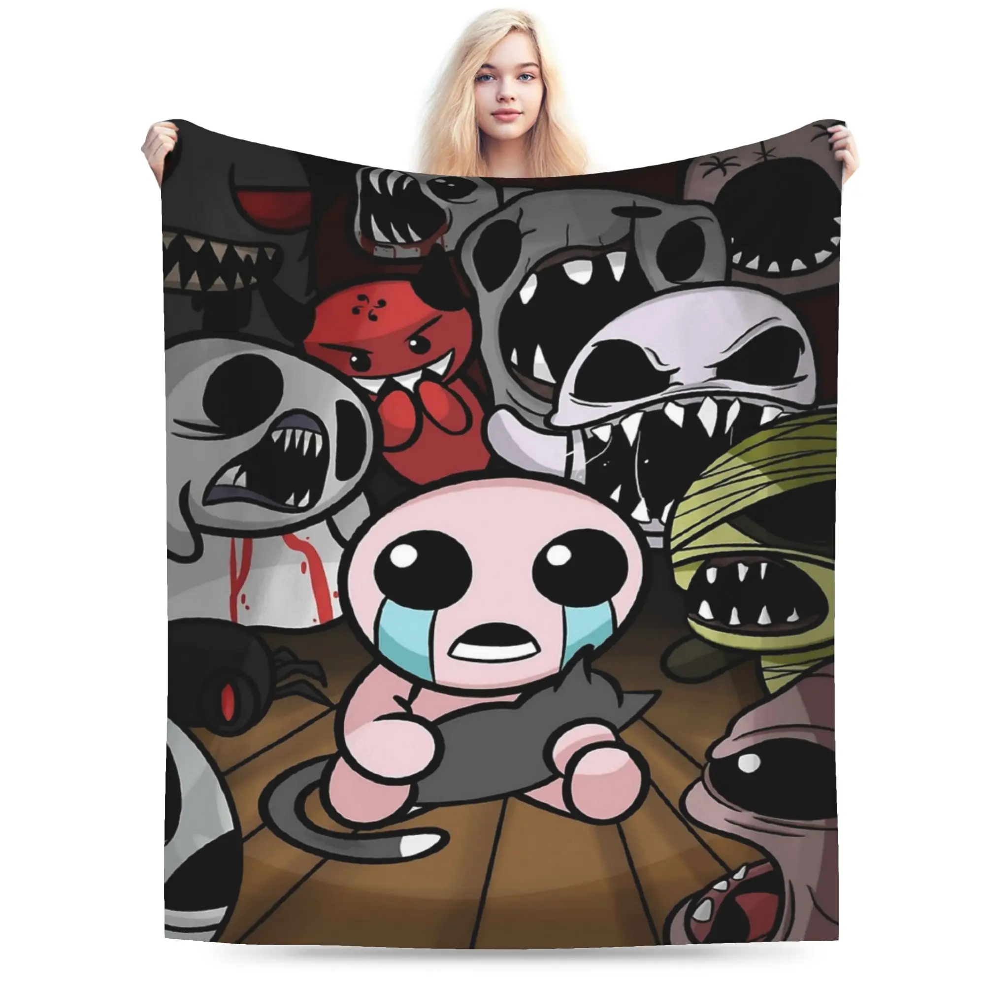 Game The Binding of Isaac Blanket Flannel Spring/Autumn  Multi-function Warm Throw Blankets for Bed Office Bedspreads