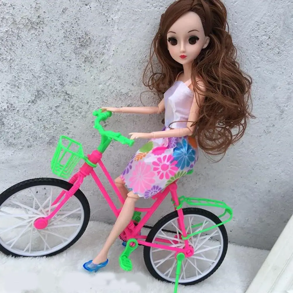 Simulation Bike Plastic Bicycle Doll Toy Mini House Decoration Craft Model Ornament Baby Play DIY Layout Kids Playing Prop