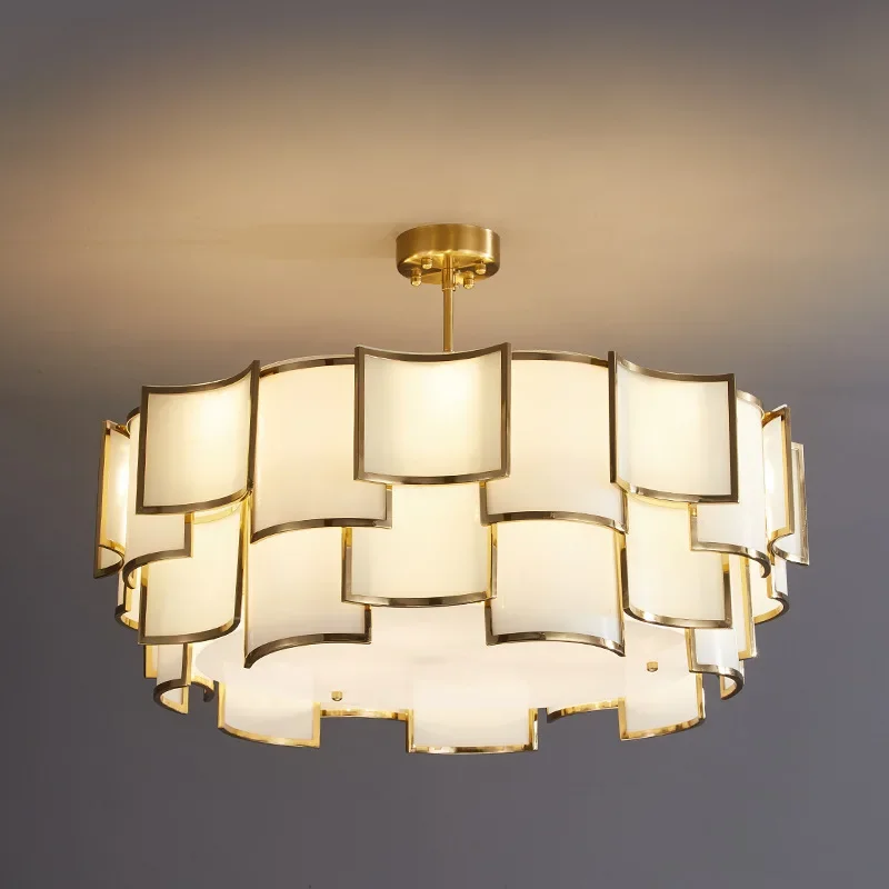 

MZISOSOD for Vintage Large Glass LED Pendant Lamp for Home Villa Loft Chandelier Lighting Fixture Big Project Lustre Suspend