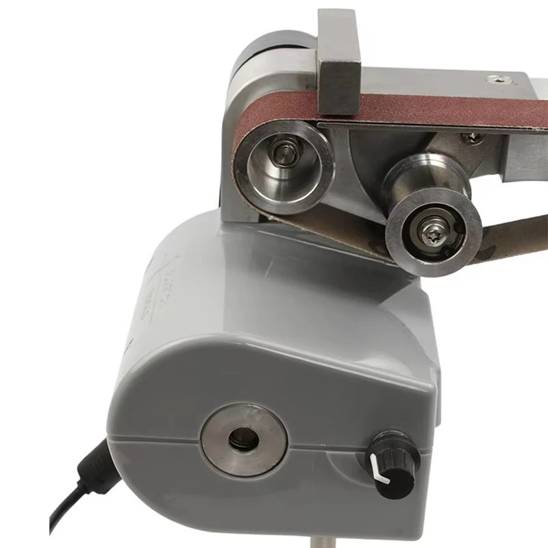 Includes 6 Belts for Grinding，Durston Jewelers Belt Sander Compact 50W Variable Speed with Free-Standing & Bench Mount