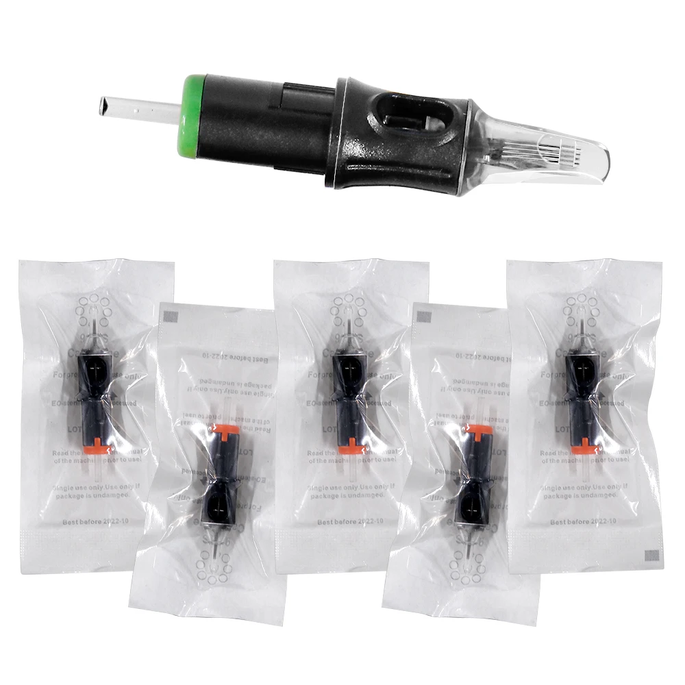 Одноразовые иглы для татуировки, полуперманентные иглы для макияжа бровей и губ для тату-машины, ручка, профессиональные иглы для тату-картриджей