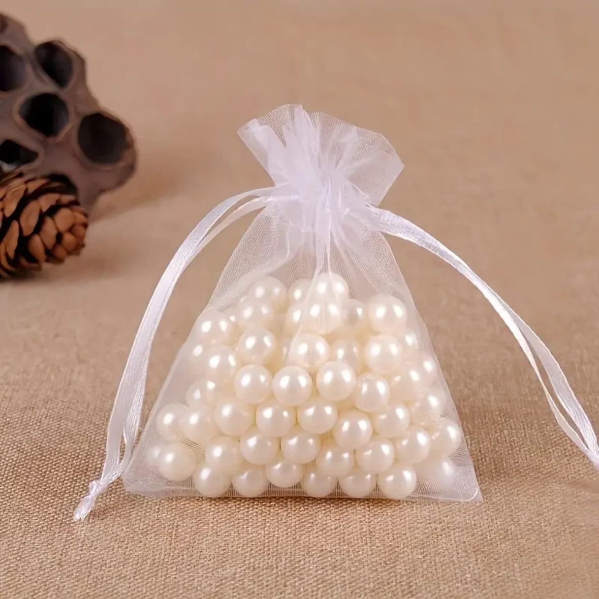 20 Stück/Lot Organza-Geschenktüten, zuziehbare Netzbeutel, bunte Geschenktaschen für Schmuck, Ornamente, Süßigkeitenverpackungen, Hochzeits- und Partydekoration – Detail 8