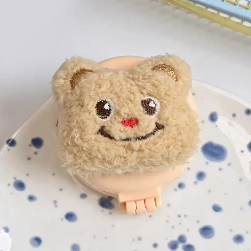 D0ue Sweet Bear diseña cepillo para cabello con espejo plegable para uso diario