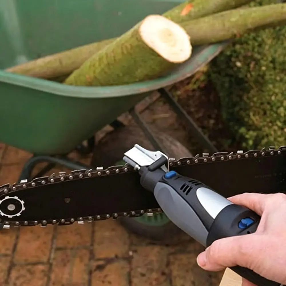 6pcs Metal Accessories Chainsaw Sharpening Kit Adjustable Sharpening Angle Grinding Stone Chainsaw Sharpening Attachment Kit