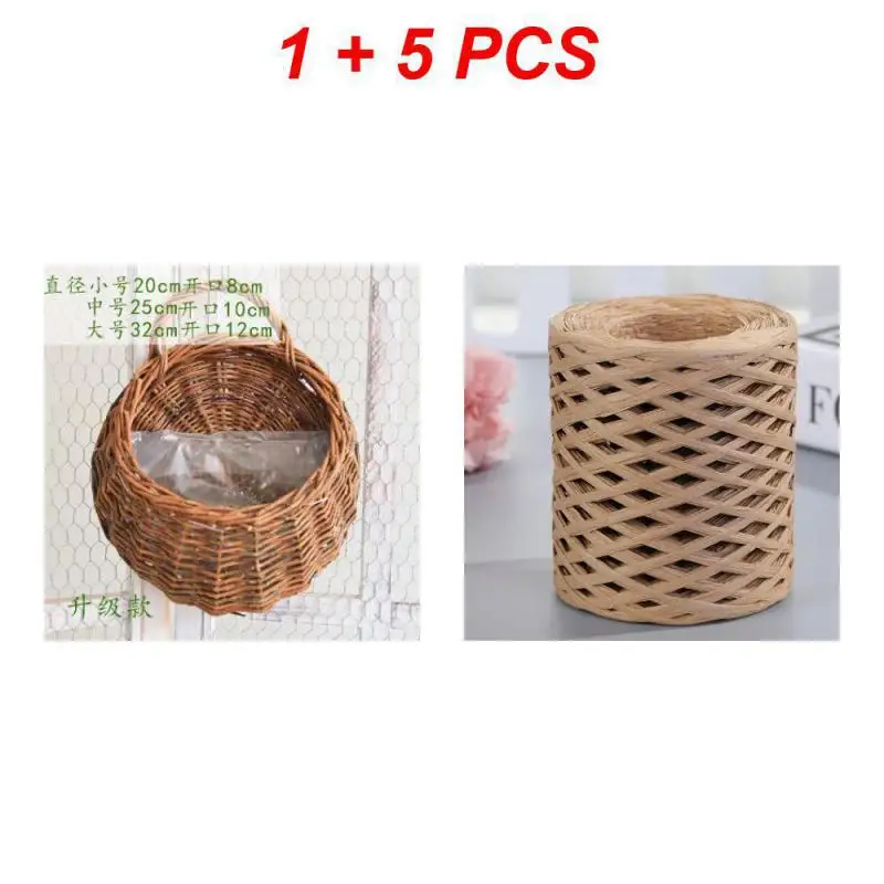 

Breathable Florist Practical Pastoral Sturdy Flower Planter Durable Pot Decor Rattan Versatile Rattan Flower Planter Durable