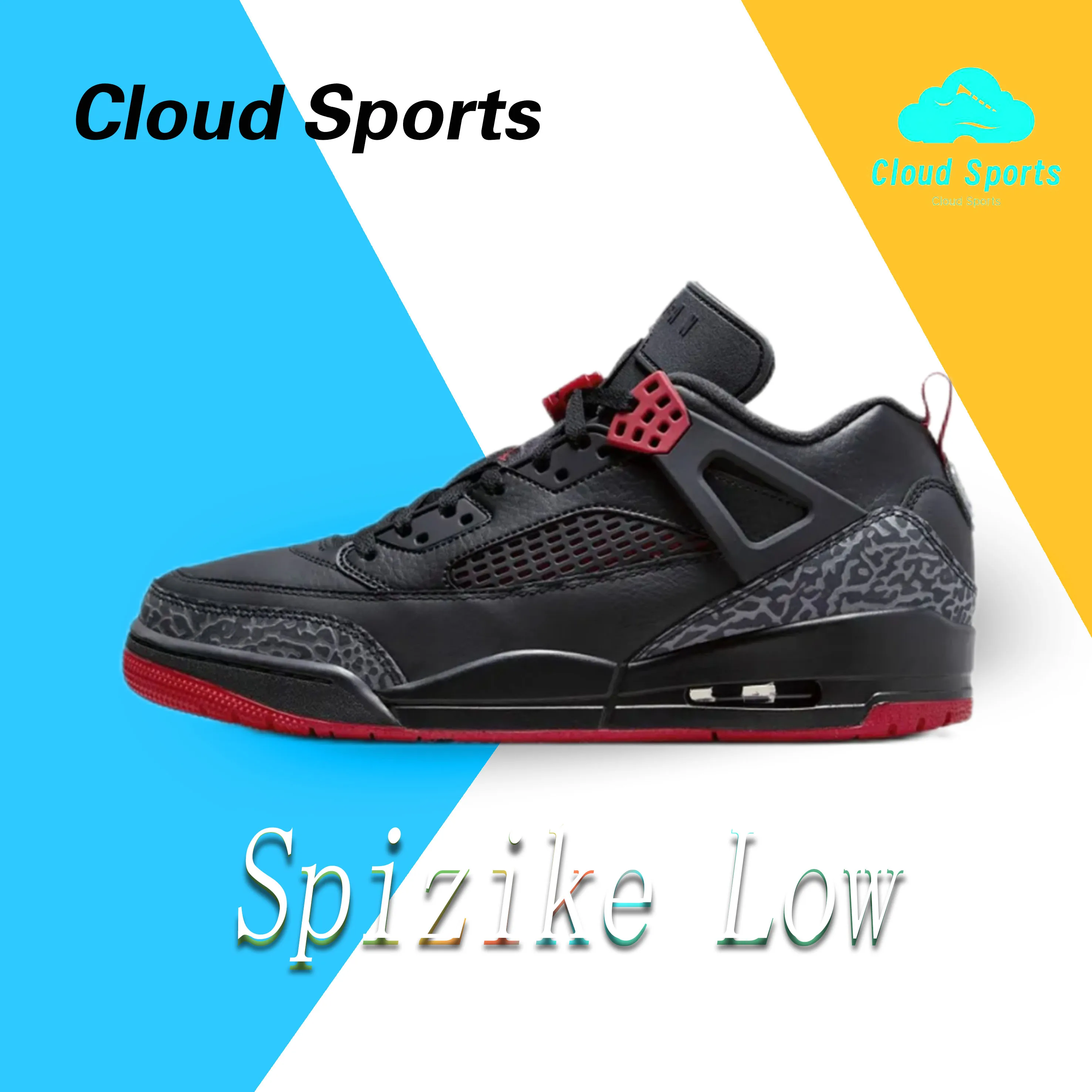 Nike Jordan Spizike Low Men sneakers Comfortable and hardwearing basketball shoes winter Classic Retro Trend casual shoes black