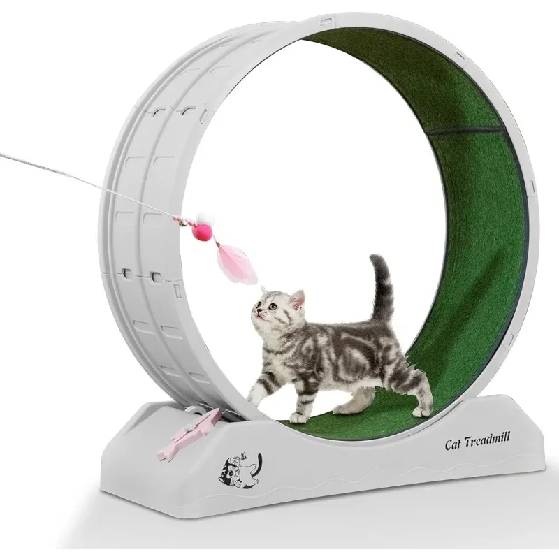 New trend silent cat toys cat treadmill running wheel with Removable Carpeted Runway