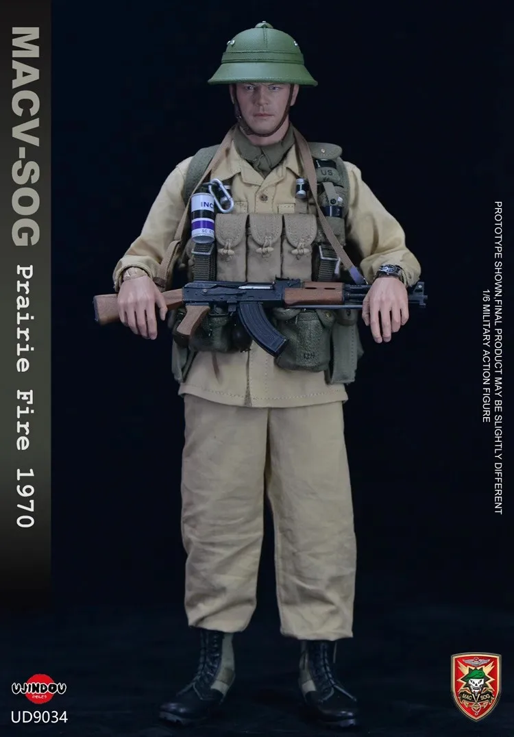 UJINDOU UD9034 1/6 Soldier MACV-SOG Prairie Fire 1970 Full Set 12'' Action Figure Doll Model Toy In Stock