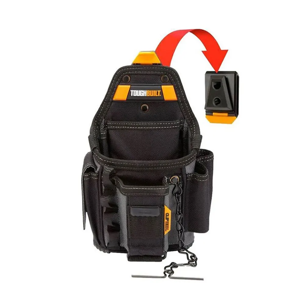 1 قطعة حقيبة كهربائي صغيرة متينة مع محور ClipTech و13 جيوب للكهربائيين المحترفين TB-CT-34