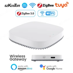 Tuya Smart-Zigbee 3.0ゲートウェイハブ,ホームオートメーションデバイス,音声制御アプリケーション,ワイヤレスブリッジ,AlexaおよびGoogleと連携