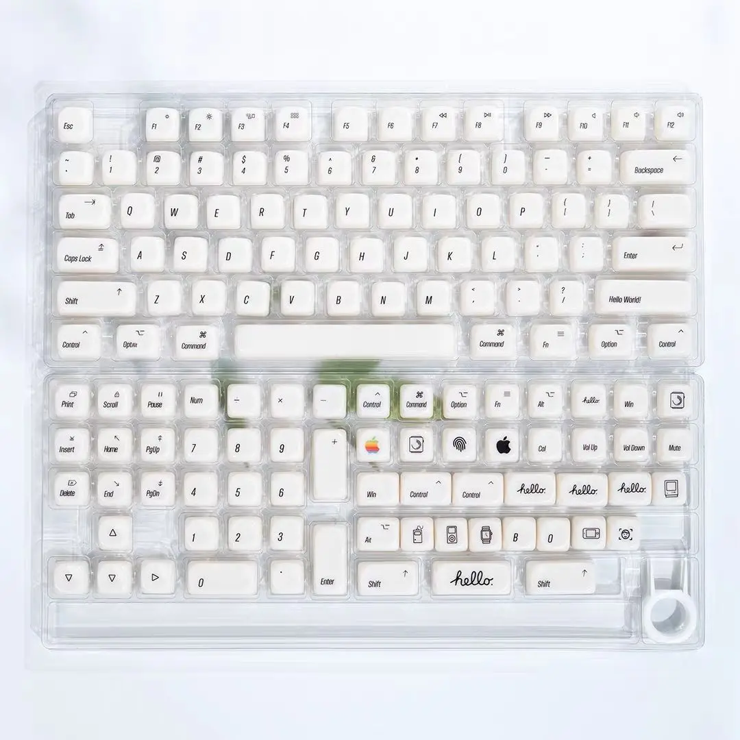 138 Keys Misty Through Ceramic Keycap Cute Keycaps MOA Profile PC Key Cap for MX Switch 64 68 75 87 Mechanical Keyboard