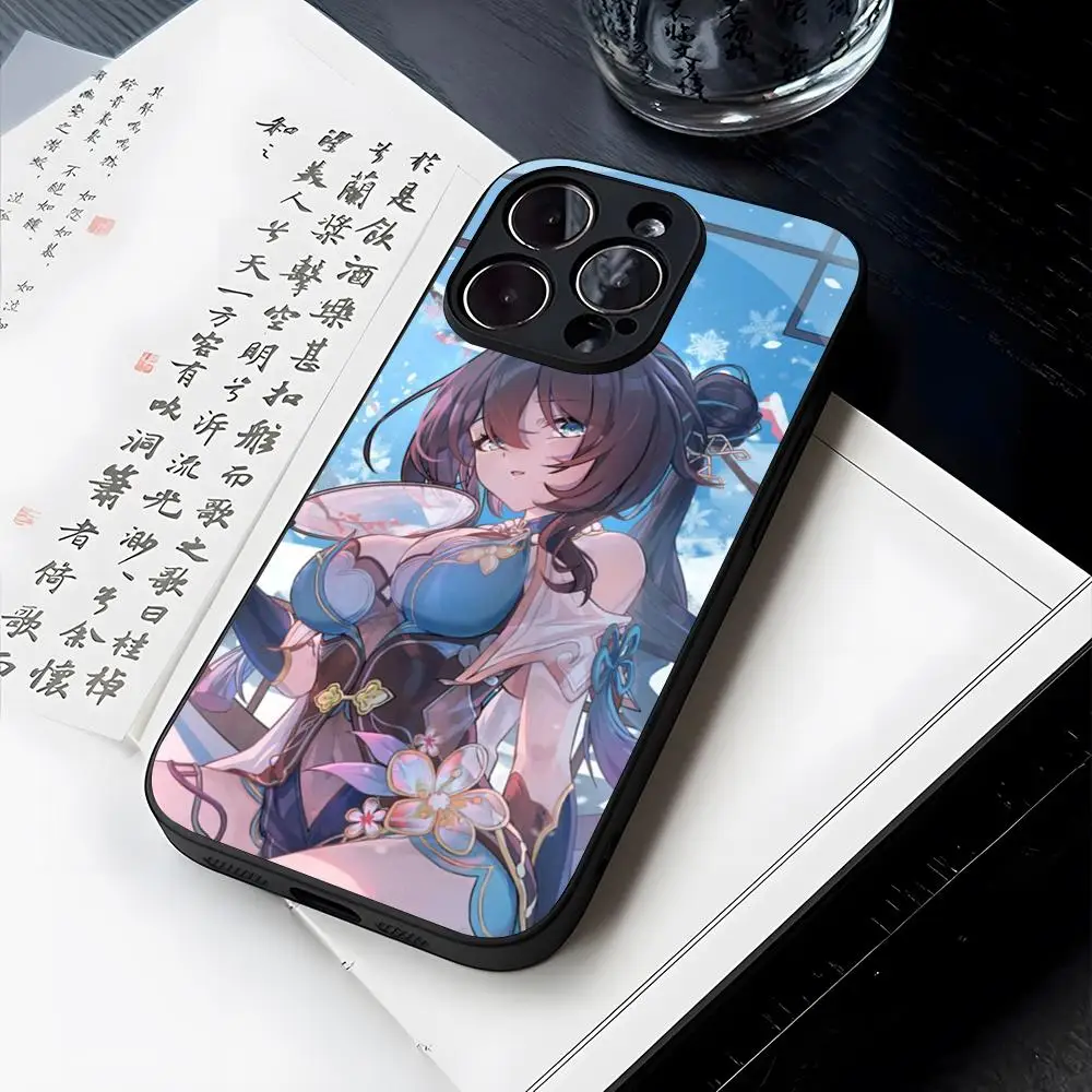 

Honkai Star Rail RuanMei Phone Case Tempered Glass For iPhone 14 13 12 15 11 Pro XS Max Plus Mini X XR 8 7 6s SE2020 Coque