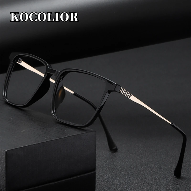 Retro Large Frame Square Anti Blue Light Reading Glasses for Men and Women High Quality Stainless Steel Alloy Presbyopia Glasses
