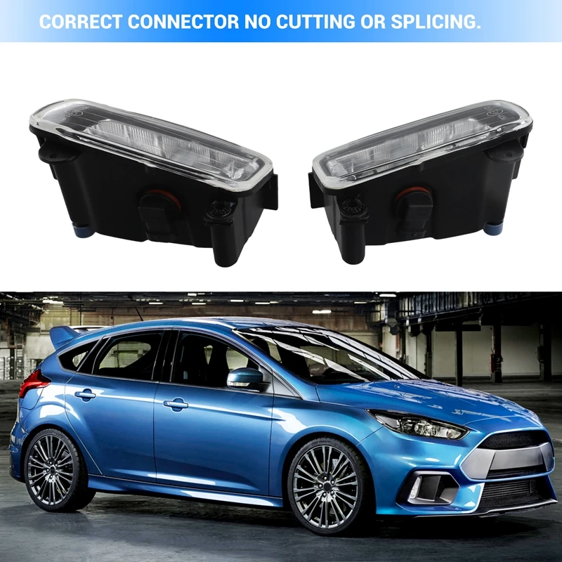 1 Pair Front Bumper Foglight Lamp For Ford B Max 12-18, Focus Rs 15-18 AV11-15K201-AA AV11-15K202-AA