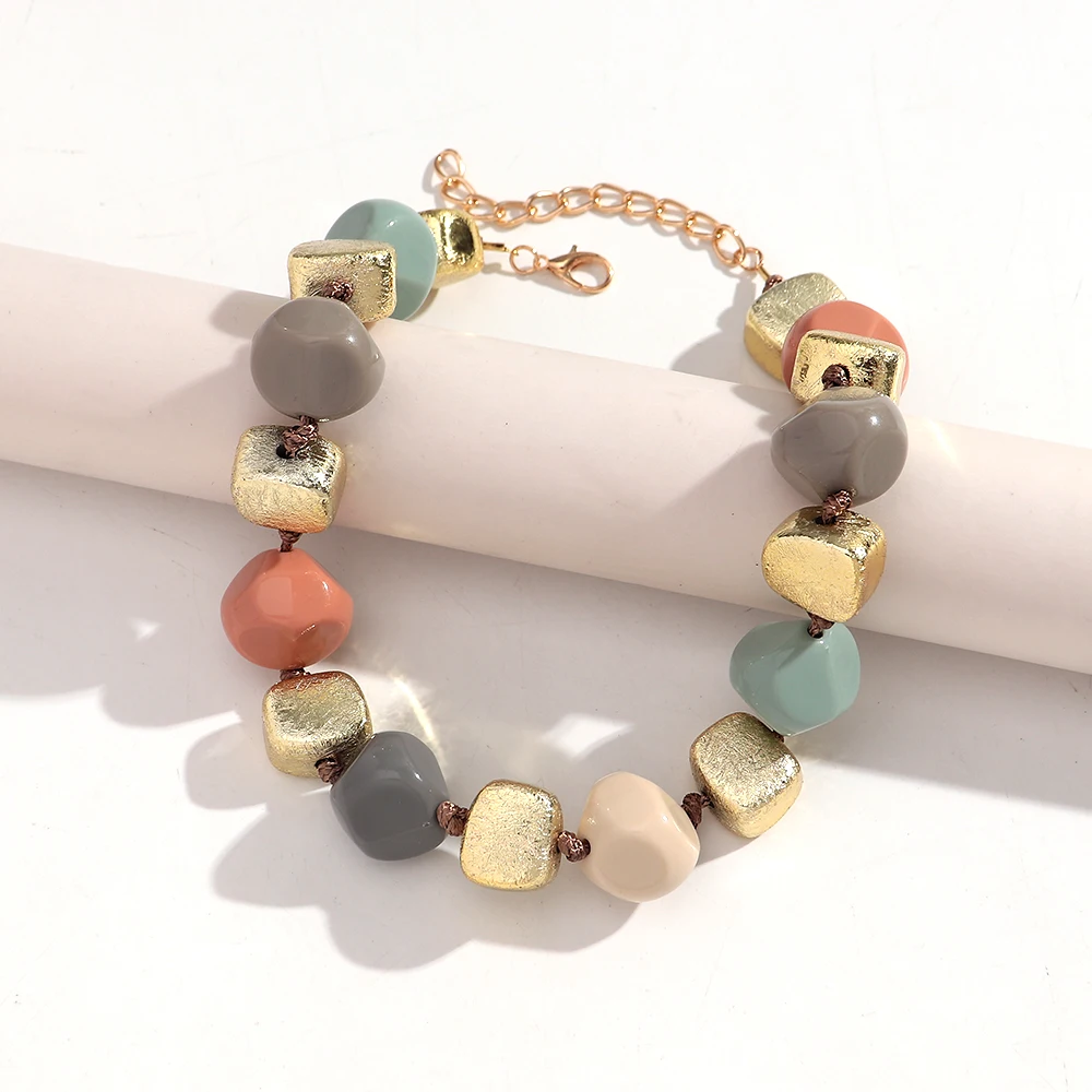 Modische Unregelmäßige Perlen Handgeknüpfte Choker-Halskette für Frauen Neue Geometrische Perlenkette 2026 Herbst Winter Schmuck – Detail 8