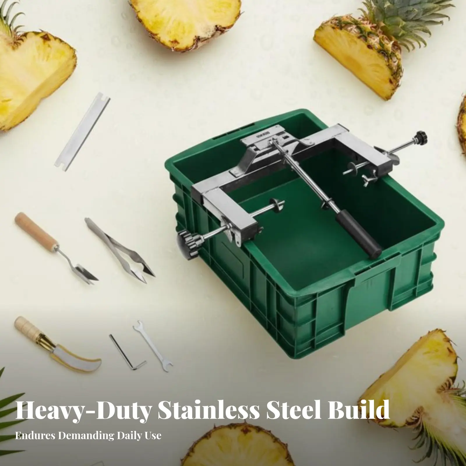 

Manual Pineapple Peeling Machine Labor-Saving Professional Pineapple Skin Remover Fruit Processing Tool Easy to Clean Kitchen