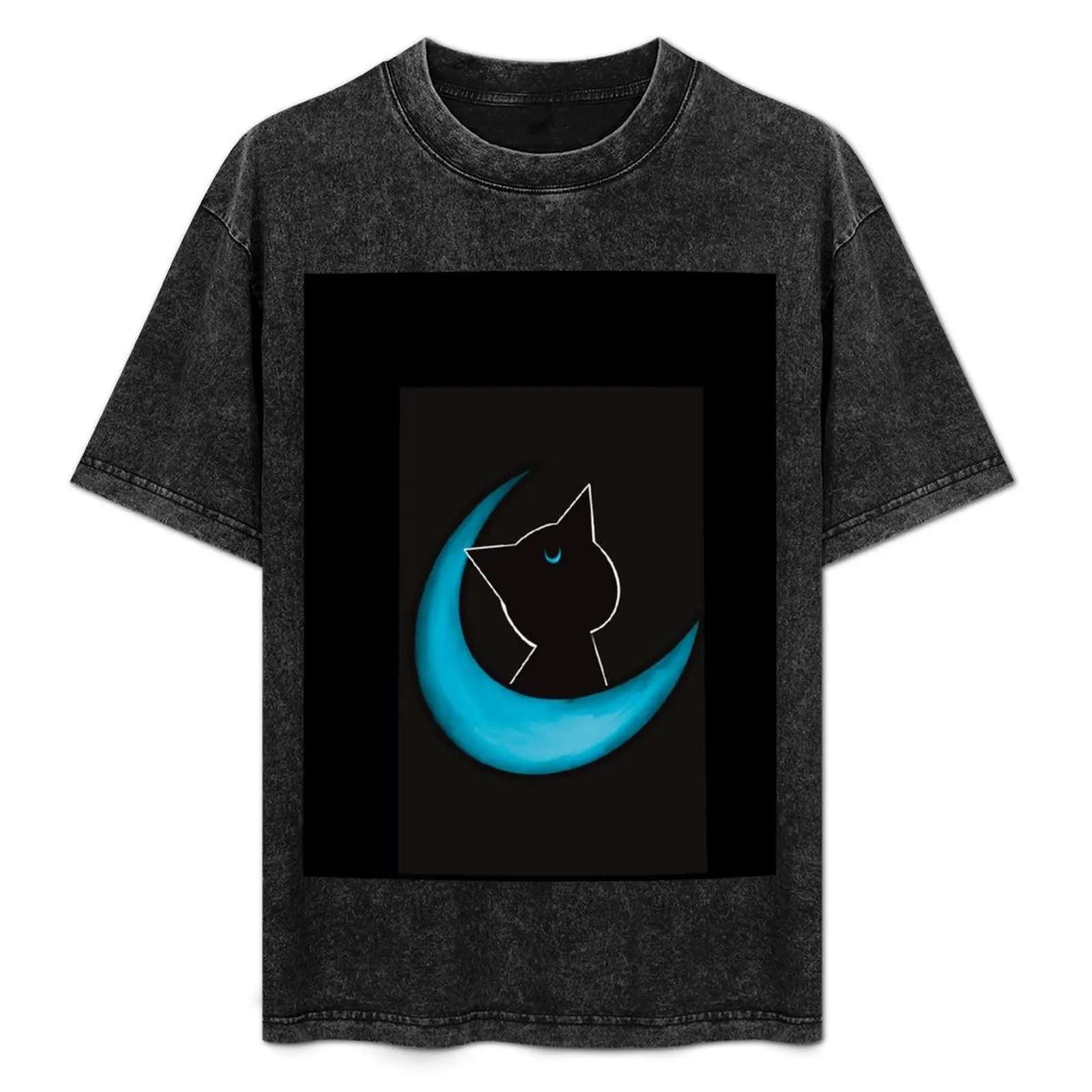 

Moon Kitty aqua T-Shirt Quick Dry Fishing T-Shirt