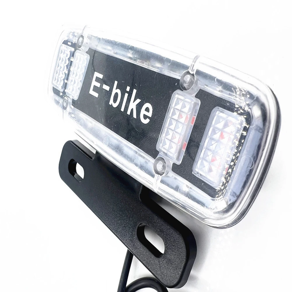 

Running Lights Brake Lights LED Bicycle Tail Light Cycling Safety Flashlight With 4 Modes For Electric Bike 36-60V