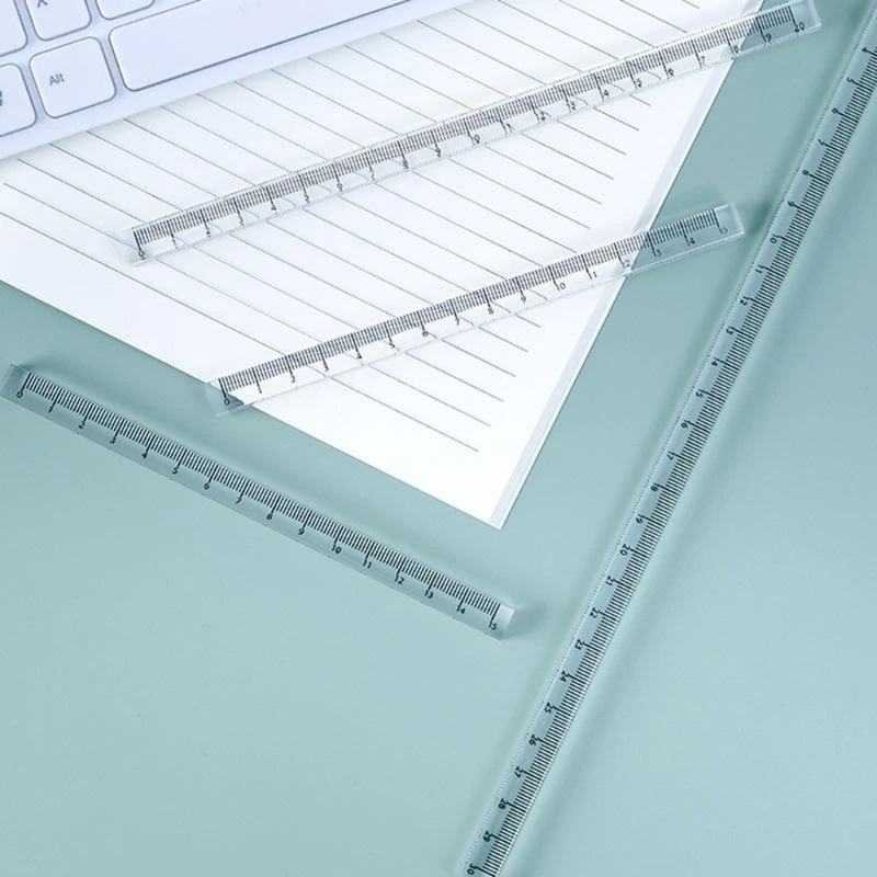 Clear Acrylic Straight Ruler 15cm/20cm/30cm Clear Accurate Scales for Students