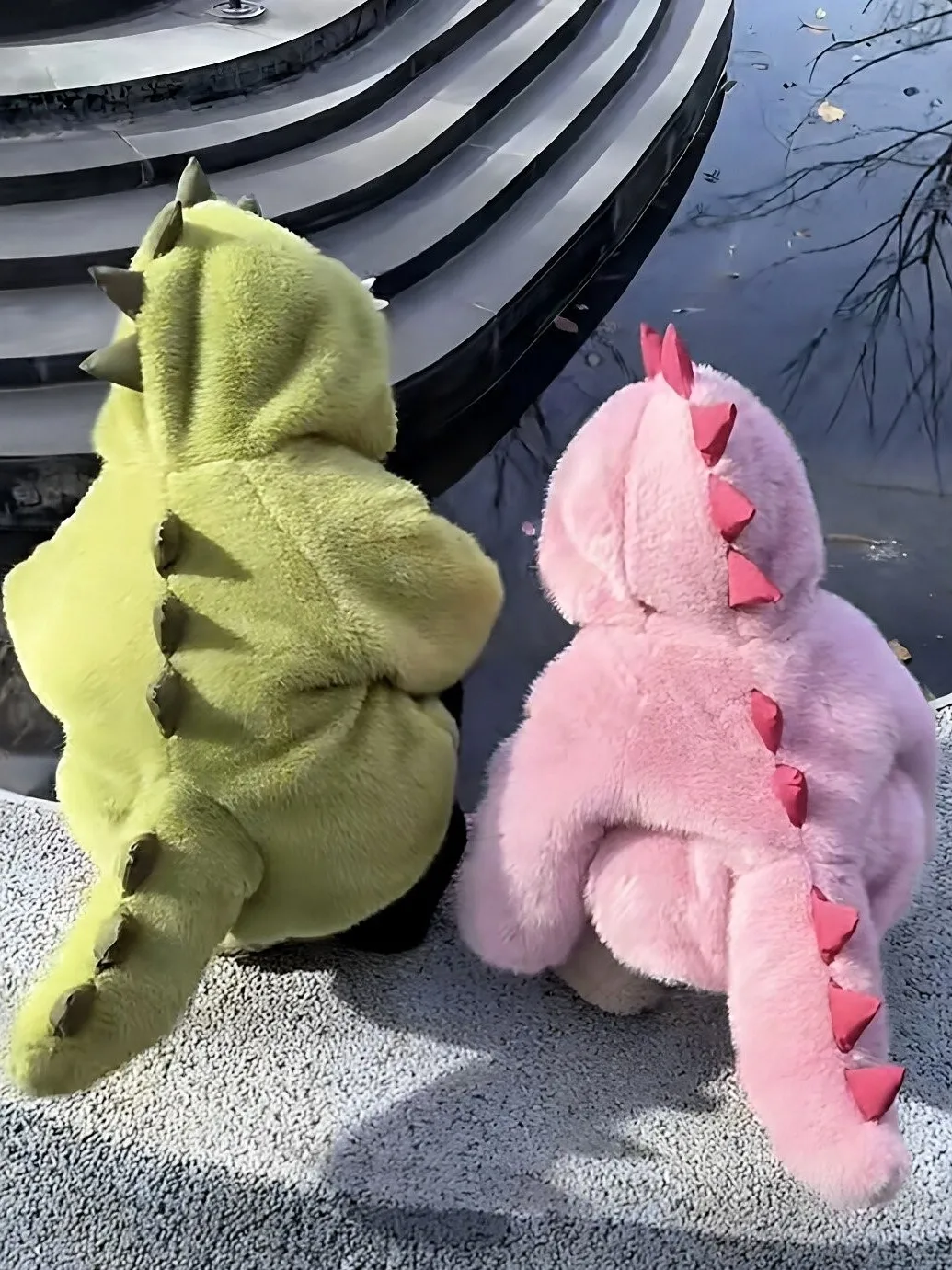Thickened Faux Fur Dinosaur Coat Children's Winter Clothes Warm Outerwear Kids' Clothing Boys' Clothes Winter Outfits
