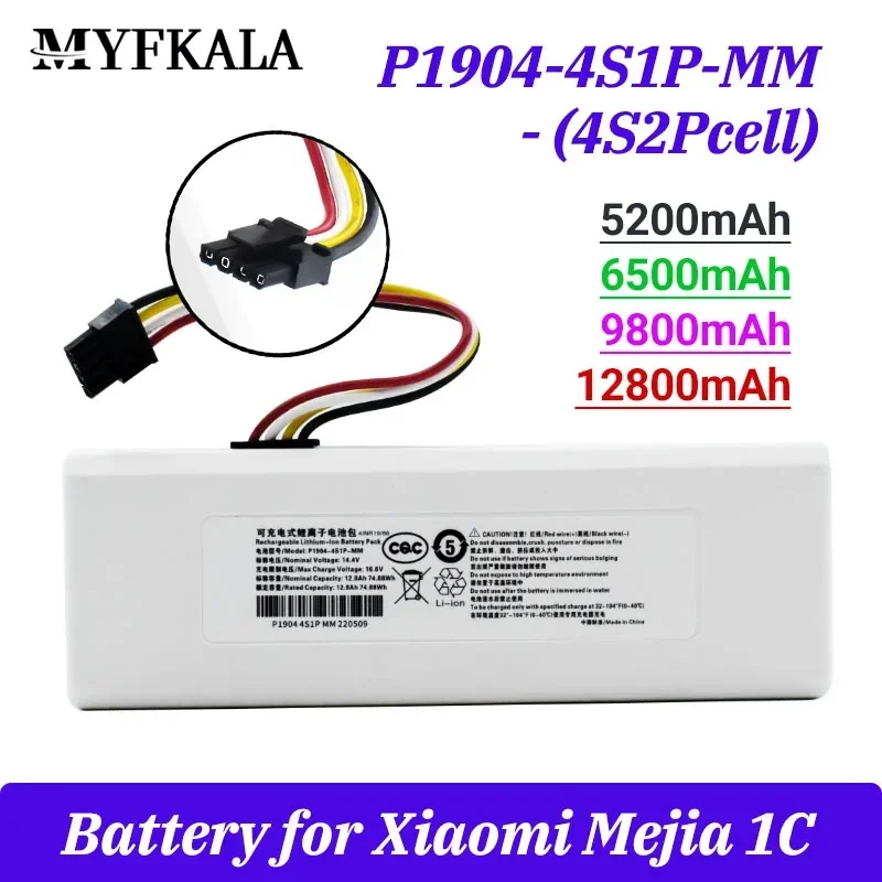 

100% Original Robot Battery 1C P1904-4S1P-MM for Xiaomi Mijia Mi Vacuum Cleaner Sweeping Mopping Robot Replacement Battery G1