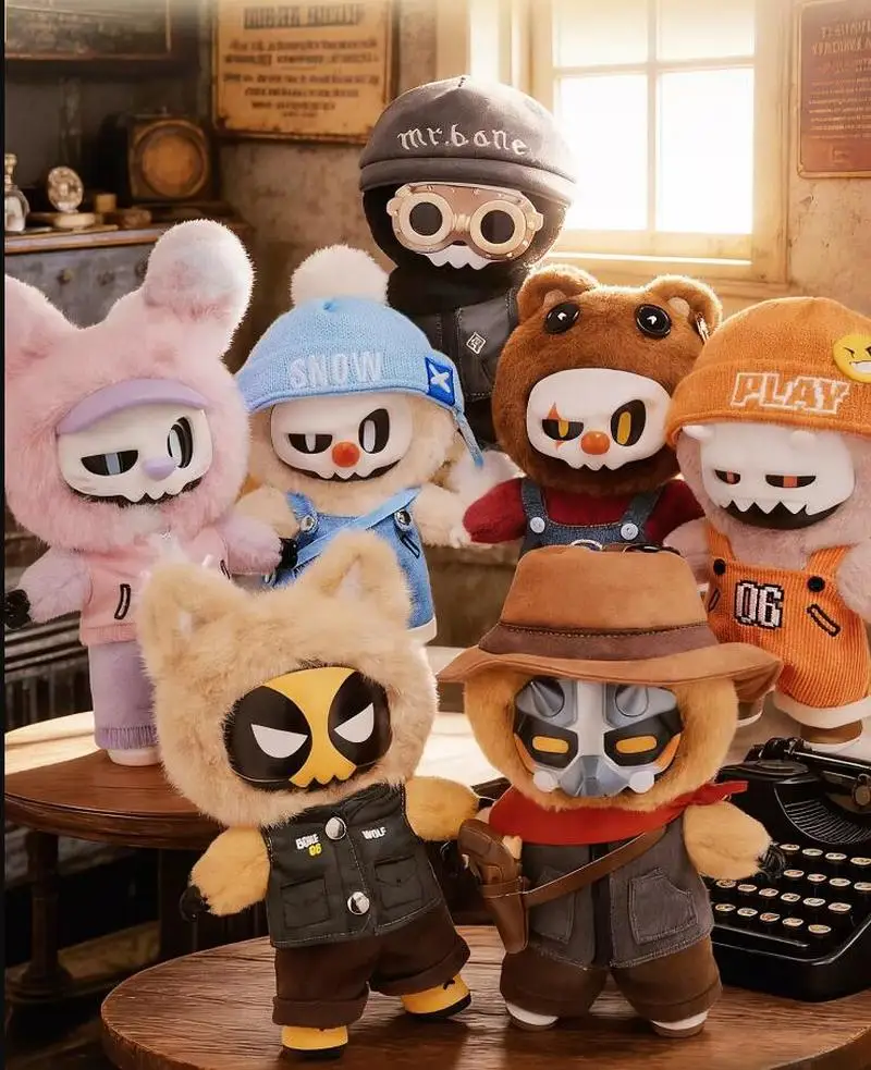 Mr.Bone Task Force Series Plush Blind Box Caixa Caja Cute Dolls Girls Boys Gift Mystery Box Bag Pendant