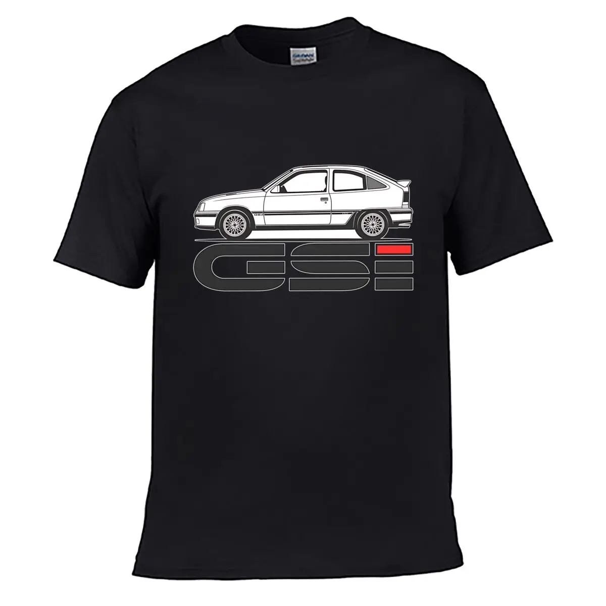 Kadett GSI Classic Car Outline Graphic short-sleeved T-shirt
