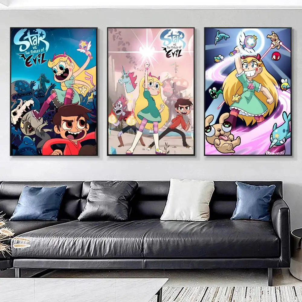 1pc Anime Star vs. the Forces of Evil Posters HD Print Vintage Wall Art Decor for Home Study Room