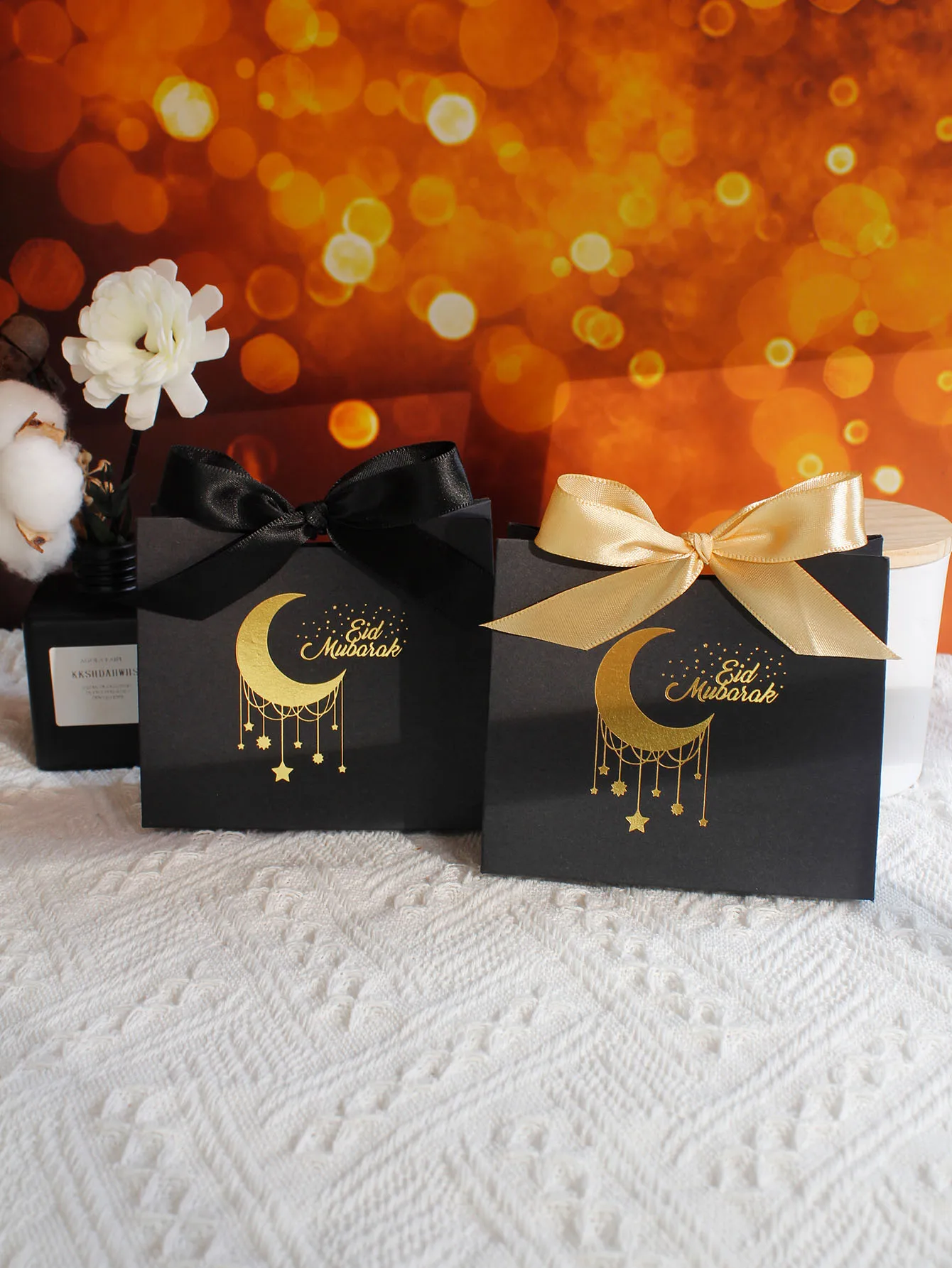 صندوق هدايا عيد سعيد الفطر، نجم القمر الجديد، رمضان، عيد سعيد، صندوق حلوى عيد الفطر الإسلامي، صندوق هدايا تزيين المهرجانات،