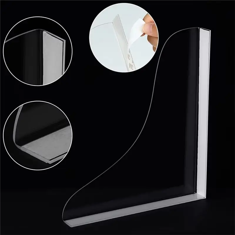A67P-Shower Splash Guard 2Pcs Thickened Bathroom Bath Tub Splash Guards Acrylic Tub Corner Guard Shower Bathtub Guard