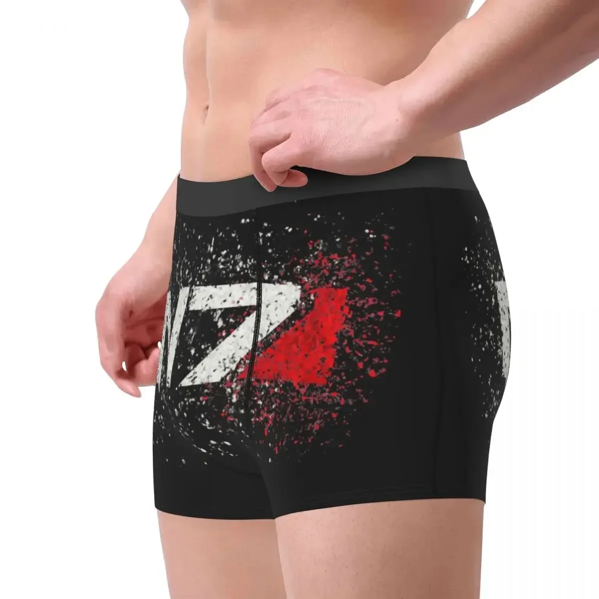 Boxer classique Mass Effprotected N7 Splatter pour homme, impression 3D, sous-vêtement pour amoureux des jeux vidéo, culotte, slip, caleçon doux