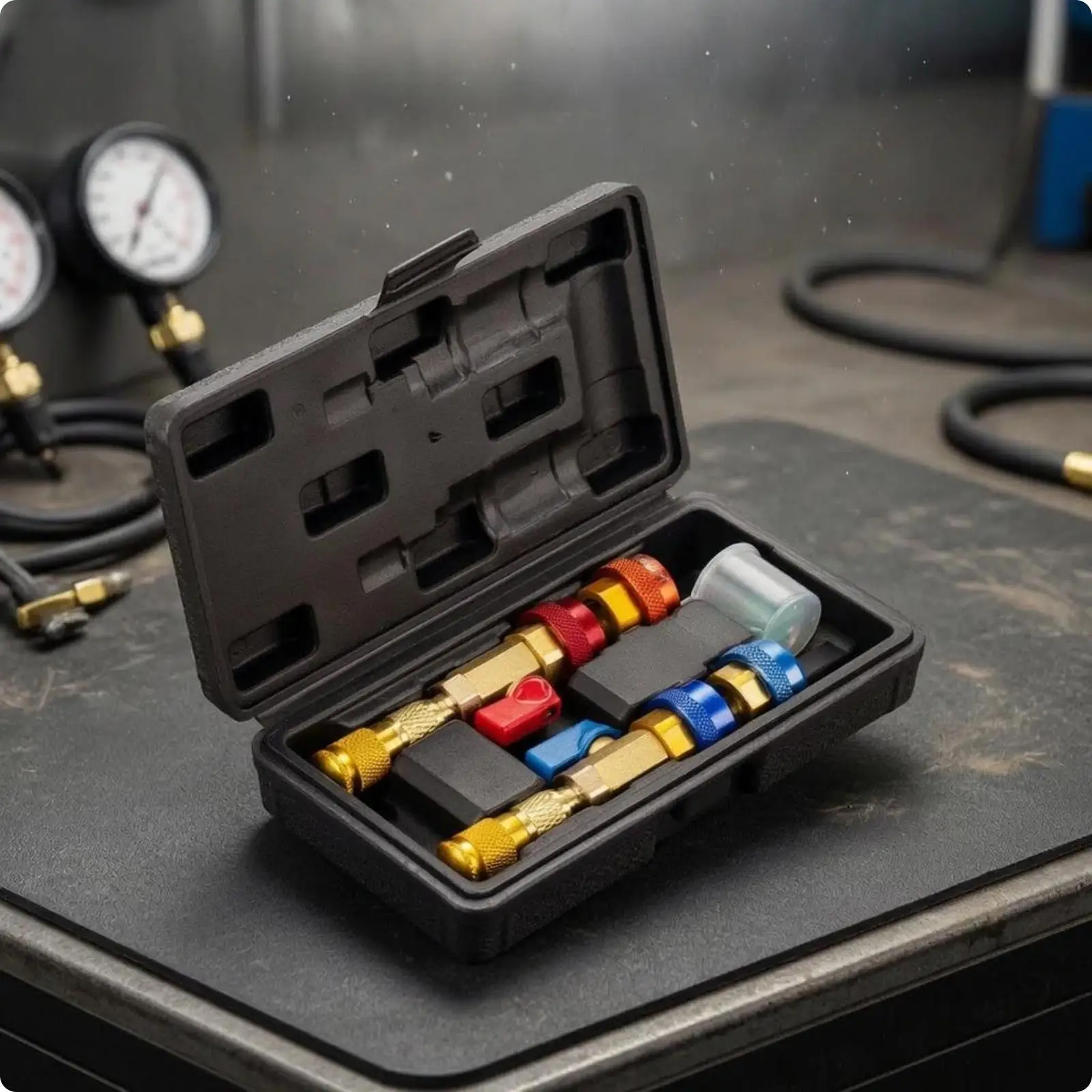 Valve Core Removal Kit Molded Interior Valve Core Replacement Tool Kit Hard Case