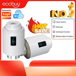 Tuya Wifi Thermostat Thermostatic Head Radiator Valve Smart Valve Actuator Heating Temperature Controller Alexa Google Home