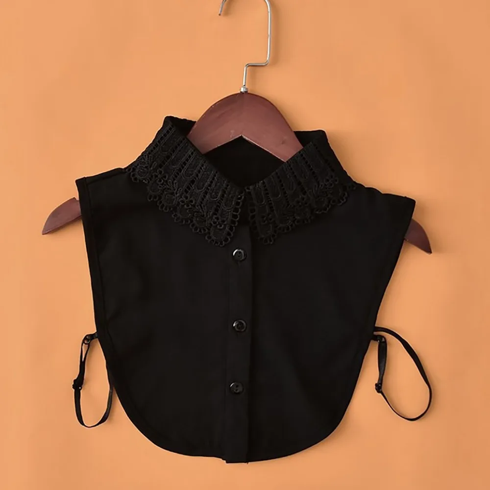 

Съемный декоративный воротник-накладка из кружева, белый/черный, для женщин и девушек