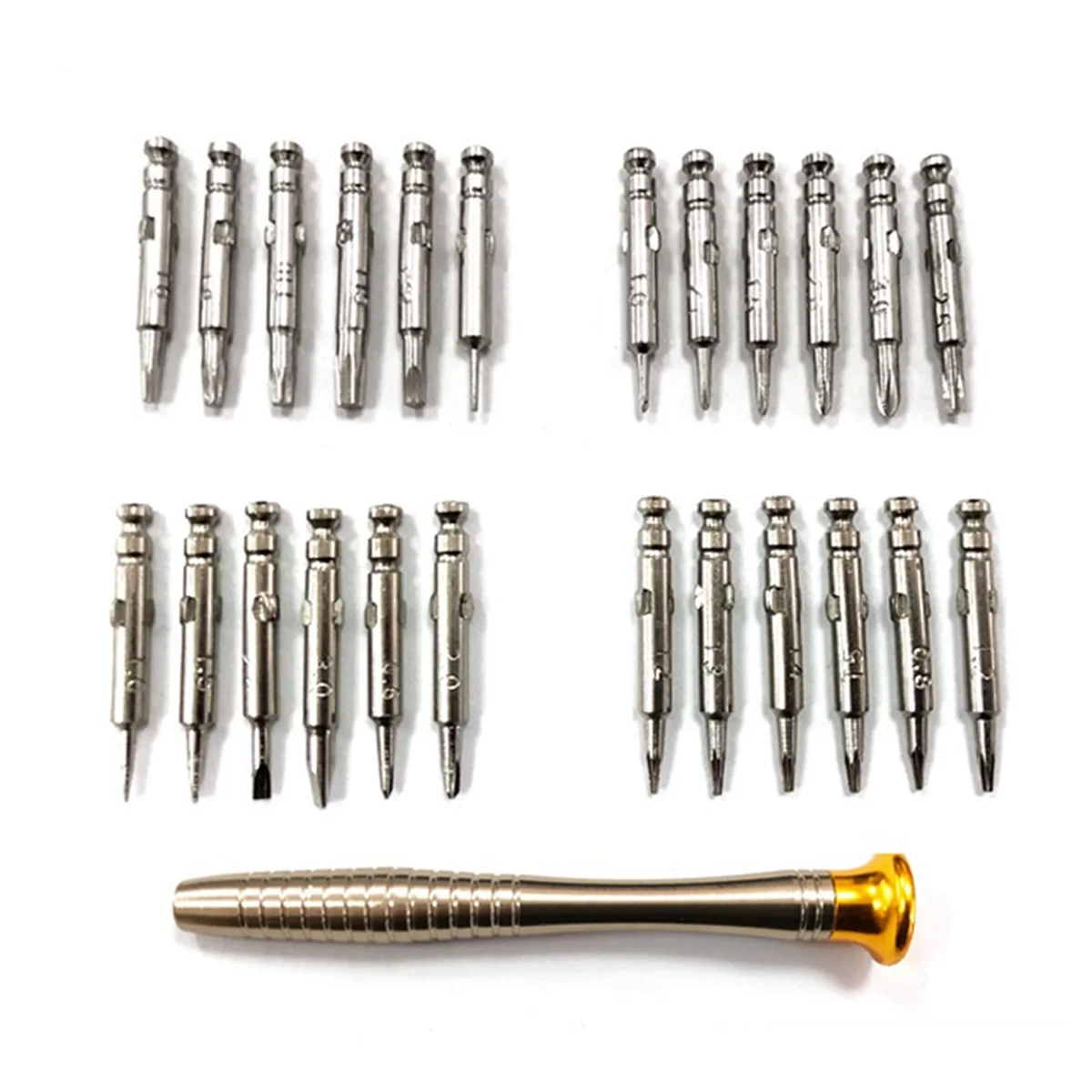 Trending Now 25-In-1 Leather Case with Pentagonal Multi-Purpose Mobile Phone Precision Watch Glasses Aluminum Screwdriver Set